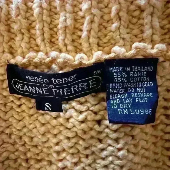 Jeanne Pierre Sweater Vest. Pretty Yellow/Orange. Size S - Picture 5 of 5